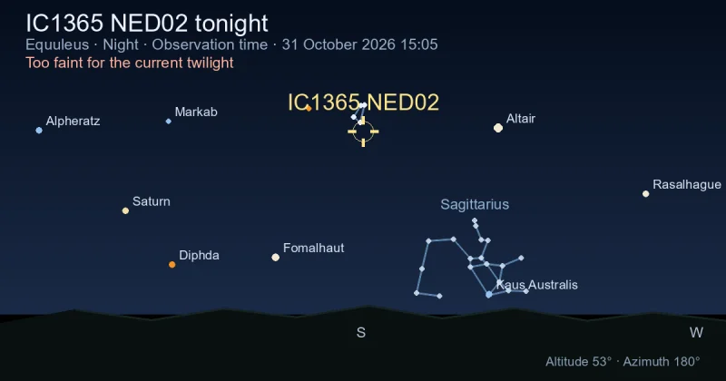IC1365 NED02 tonight