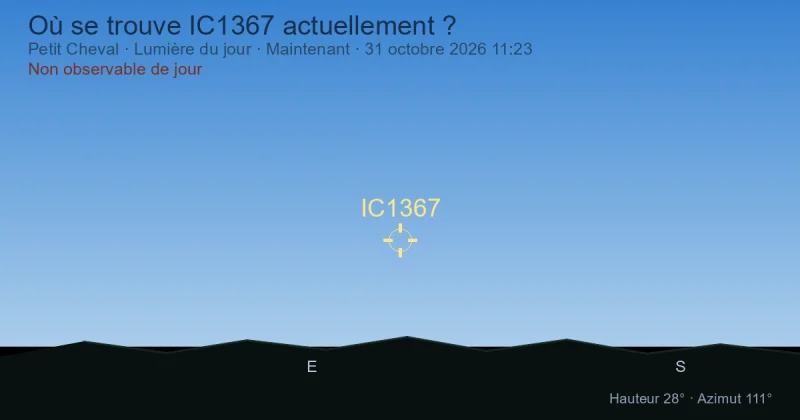 Où se trouve IC1367 actuellement ?