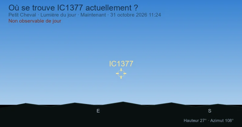 Où se trouve IC1377 actuellement ?
