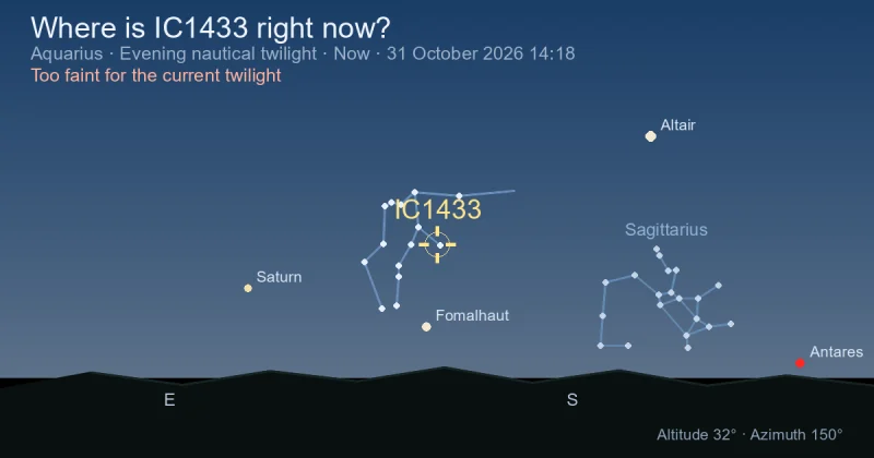 Where is IC1433 right now?