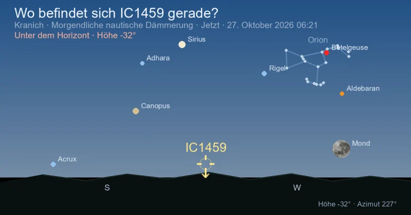 Wo befindet sich IC1459 gerade?