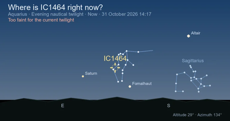 Where is IC1464 right now?