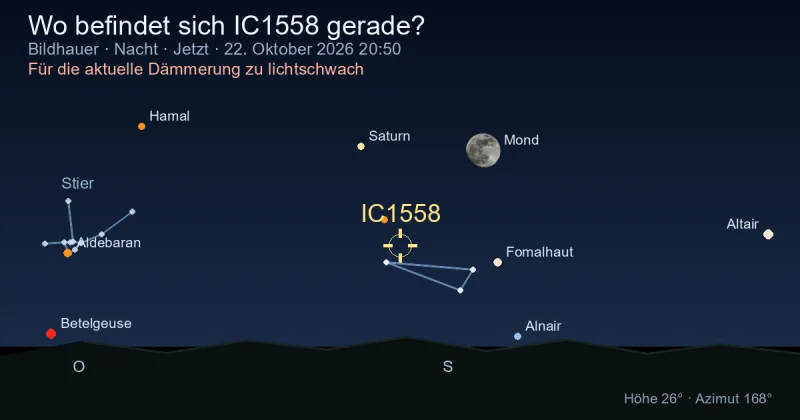 Wo befindet sich IC1558 gerade?