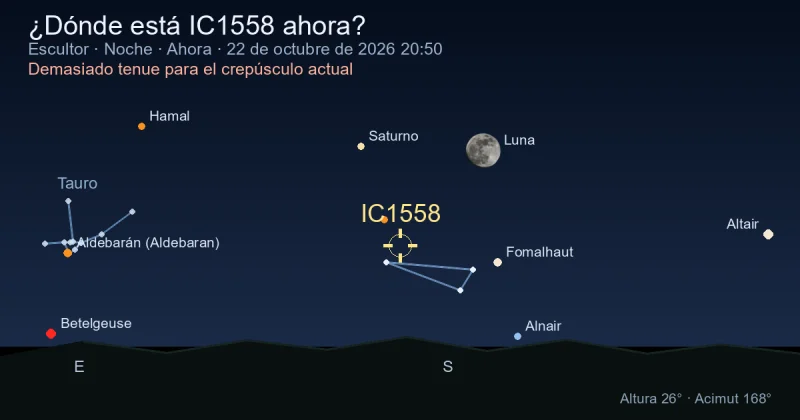¿Dónde está IC1558 ahora?