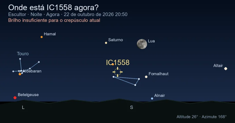 Onde está IC1558 agora?