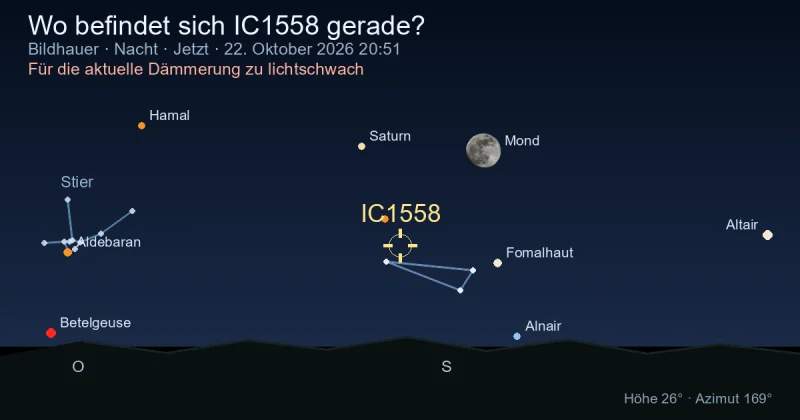 Wo befindet sich IC1558 gerade?
