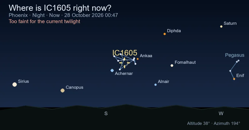 Where is IC1605 right now?