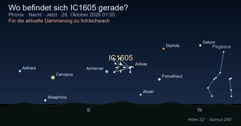 Wo befindet sich IC1605 gerade?