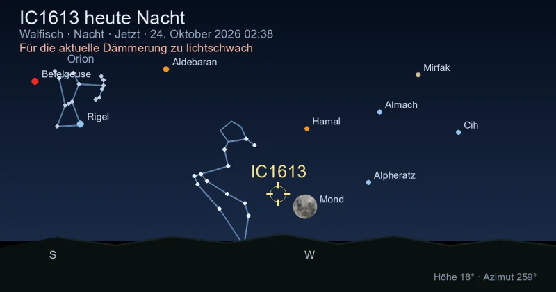 IC1613 heute Nacht
