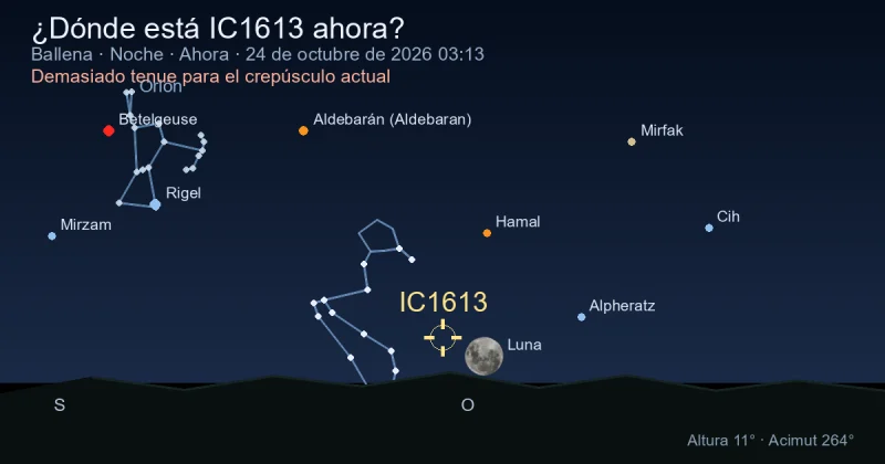 ¿Dónde está IC1613 ahora?
