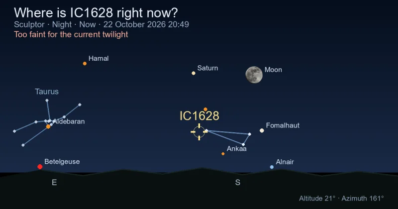 Where is IC1628 right now?