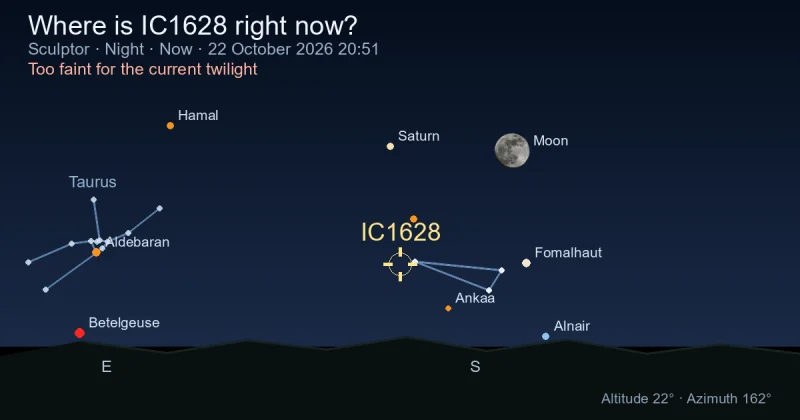 Where is IC1628 right now?