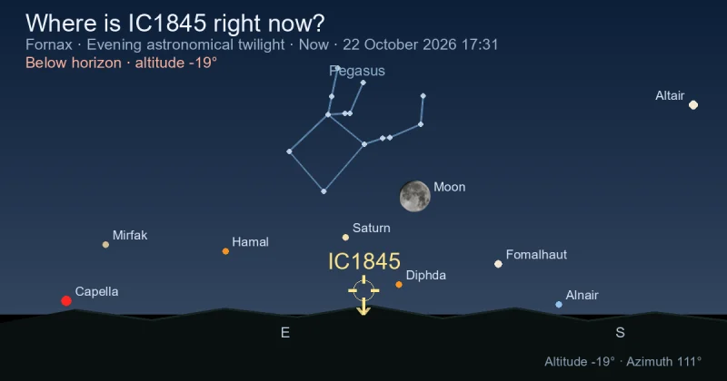 Where is IC1845 right now?