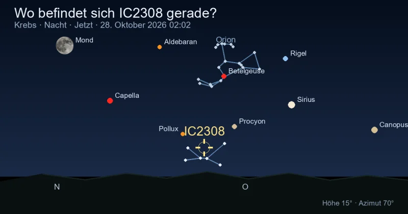 Wo befindet sich IC2308 gerade?