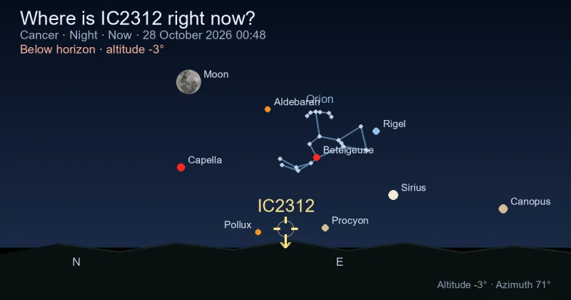 Where is IC2312 right now?