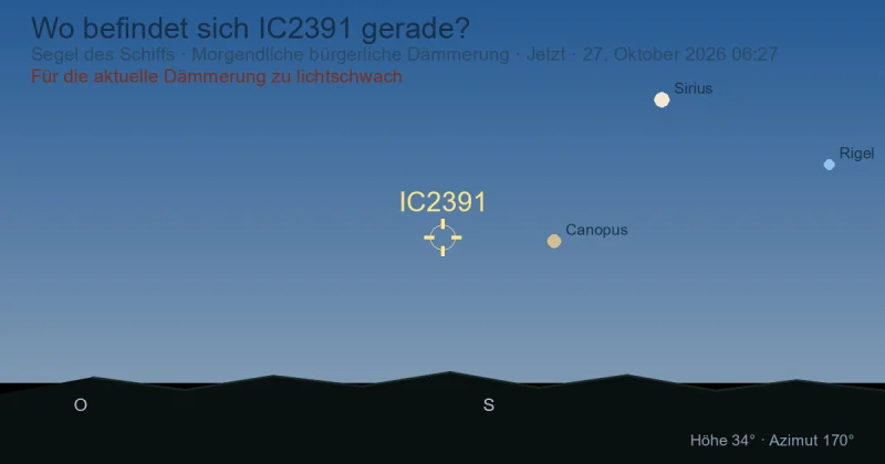 Wo befindet sich IC2391 gerade?