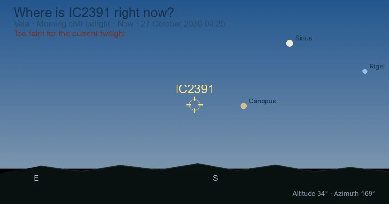 Where is IC2391 right now?