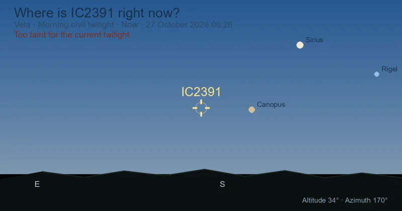 Where is IC2391 right now?