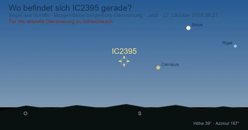 Wo befindet sich IC2395 gerade?