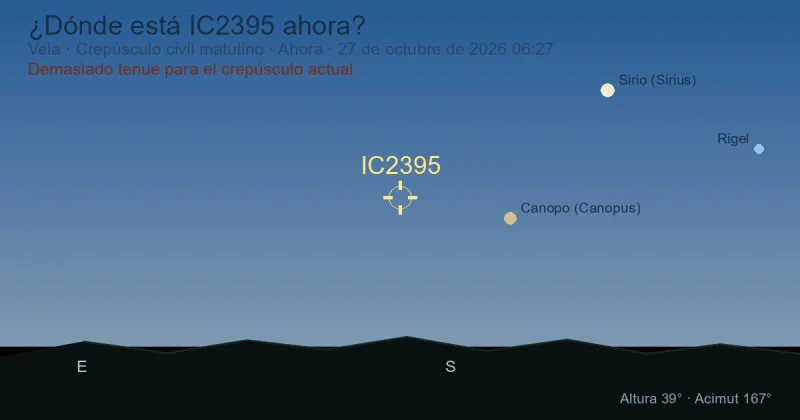 ¿Dónde está IC2395 ahora?