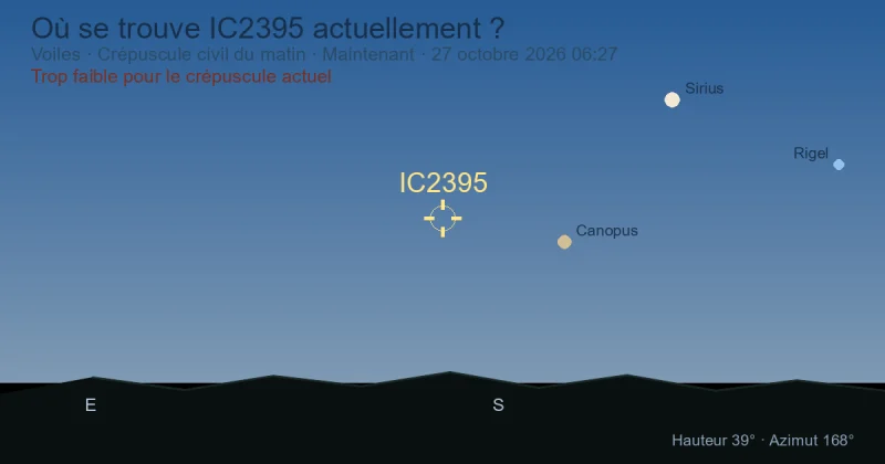 Où se trouve IC2395 actuellement ?