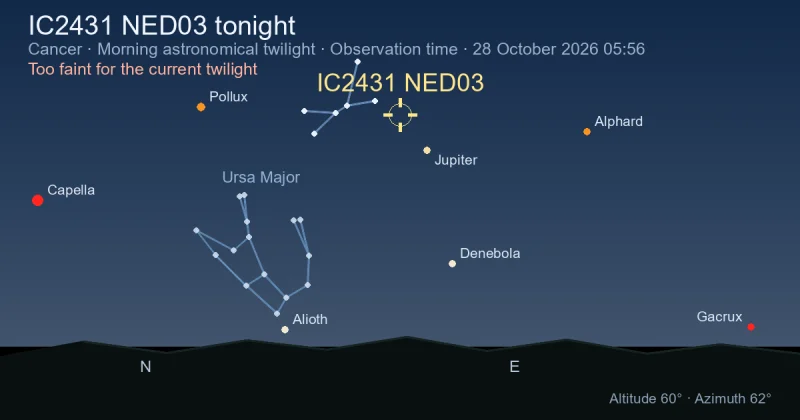 IC2431 NED03 tonight