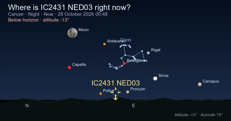 Where is IC2431 NED03 right now?