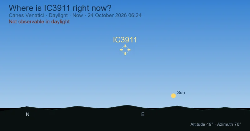 Where is IC3911 right now?