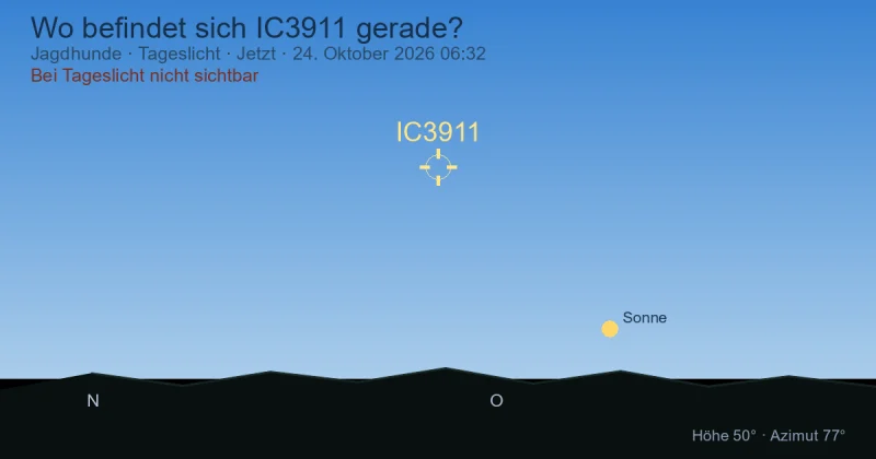 Wo befindet sich IC3911 gerade?