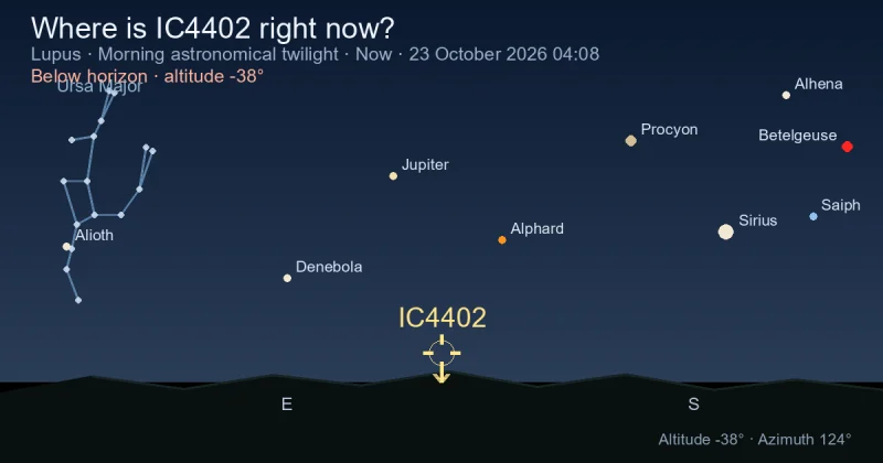 Where is IC4402 right now?