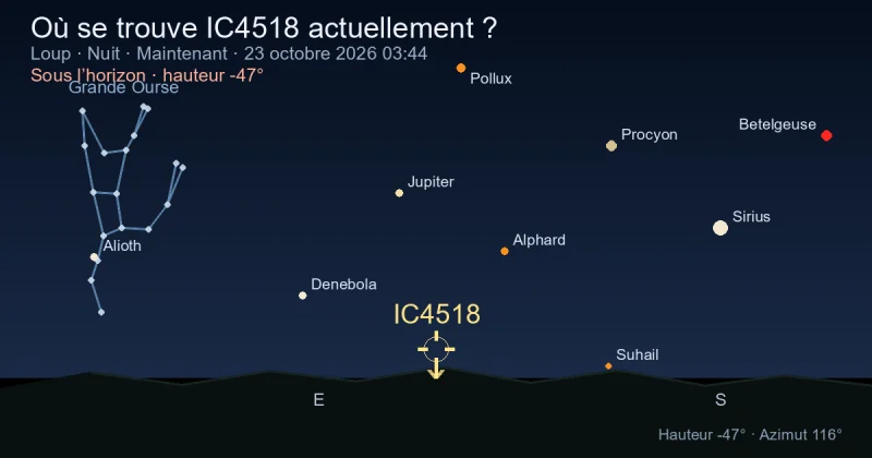 Où se trouve IC4518 actuellement ?