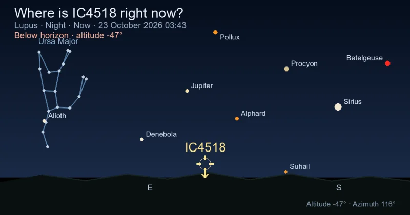 Where is IC4518 right now?