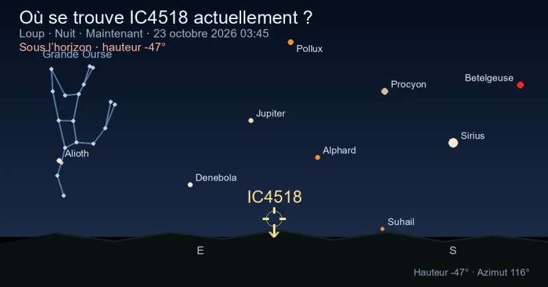 Où se trouve IC4518 actuellement ?