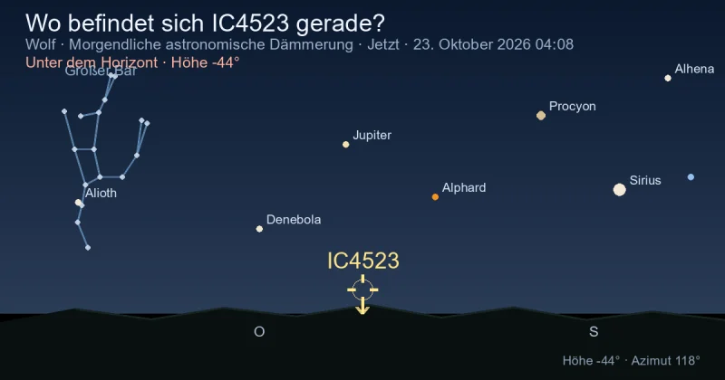 Wo befindet sich IC4523 gerade?