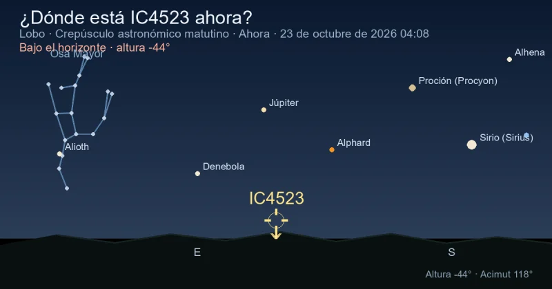 ¿Dónde está IC4523 ahora?