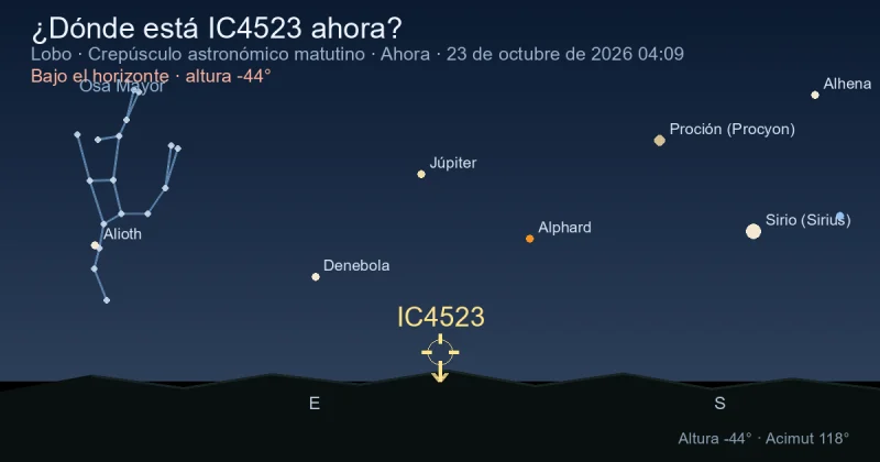 ¿Dónde está IC4523 ahora?
