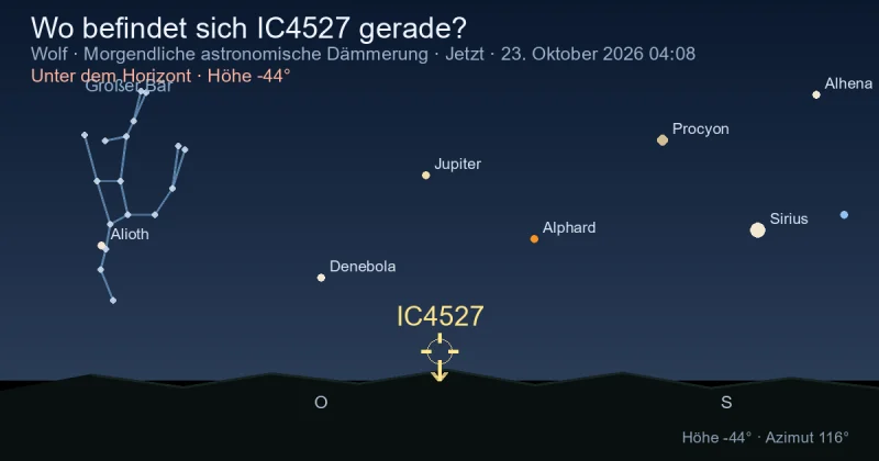 Wo befindet sich IC4527 gerade?