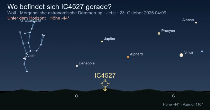 Wo befindet sich IC4527 gerade?