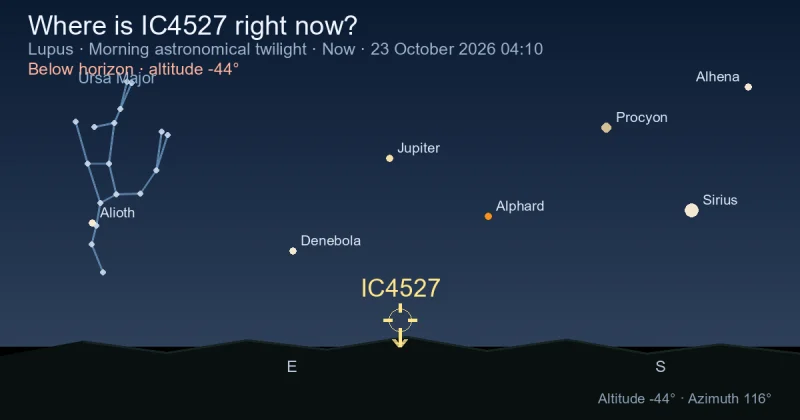 Where is IC4527 right now?