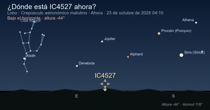 ¿Dónde está IC4527 ahora?