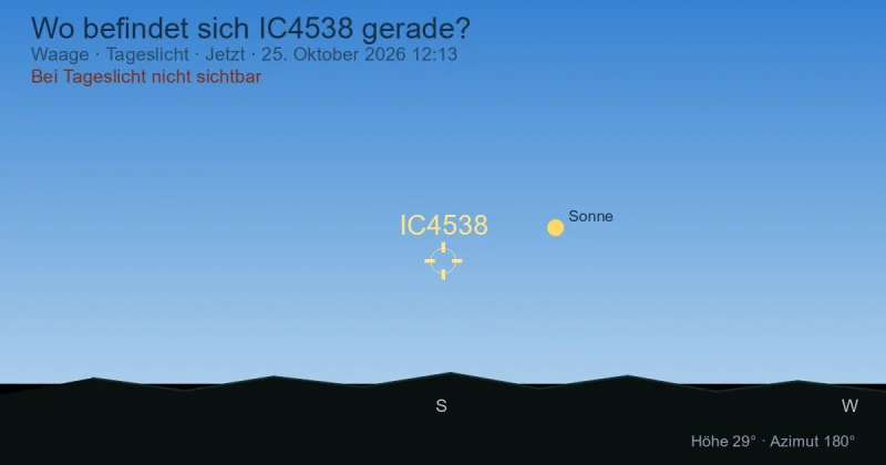 Wo befindet sich IC4538 gerade?