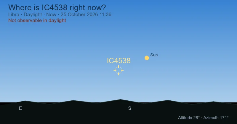 Where is IC4538 right now?