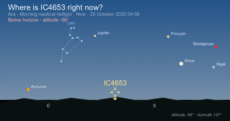 Where is IC4653 right now?