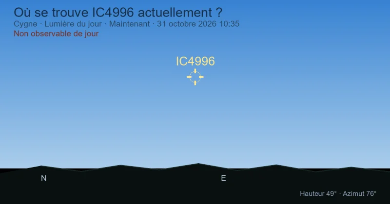 Où se trouve IC4996 actuellement ?