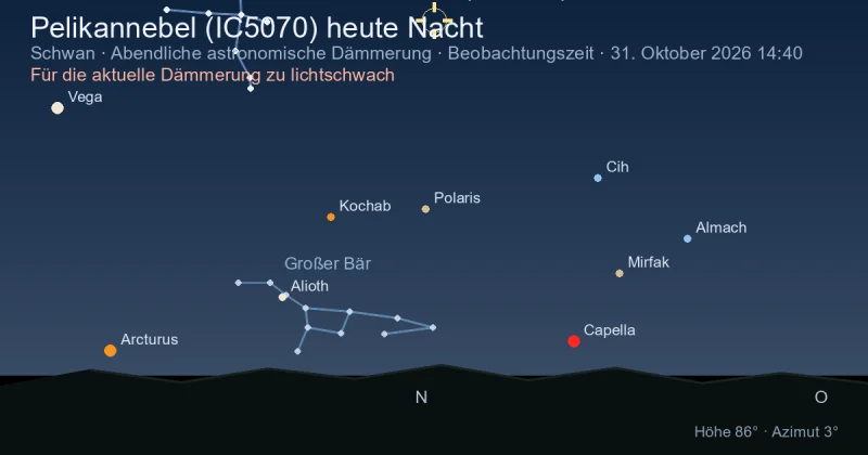 Pelikannebel (IC5070) heute Nacht