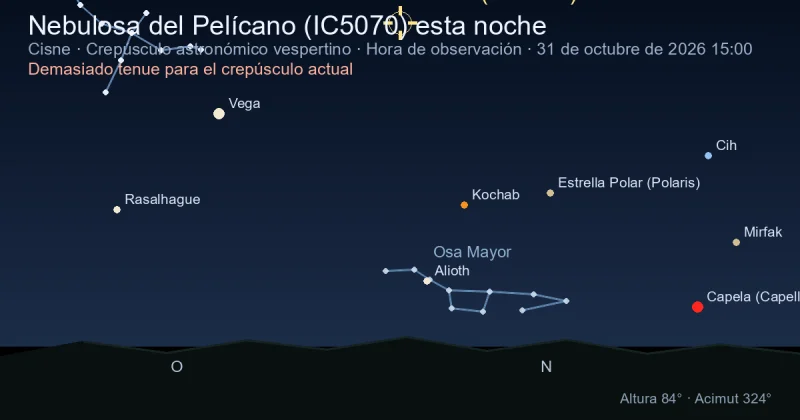 Nebulosa del Pelícano (IC5070) esta noche