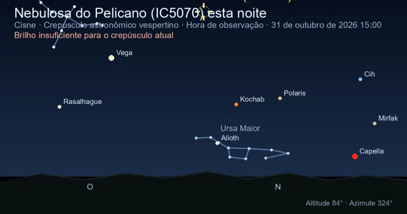 Nebulosa do Pelicano (IC5070) esta noite