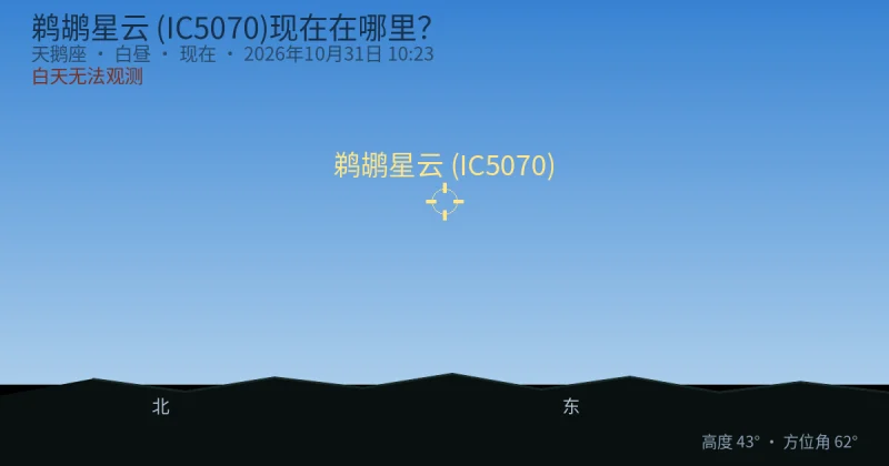鹈鹕星云 (IC5070)现在在哪里?