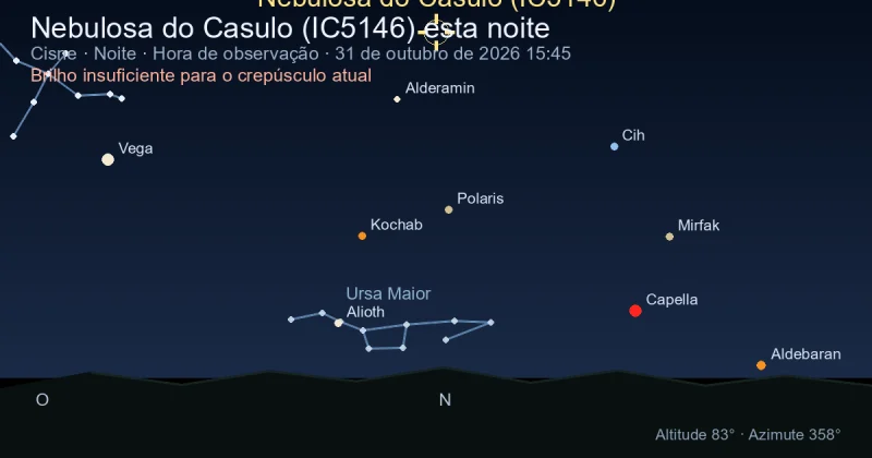 Nebulosa do Casulo (IC5146) esta noite