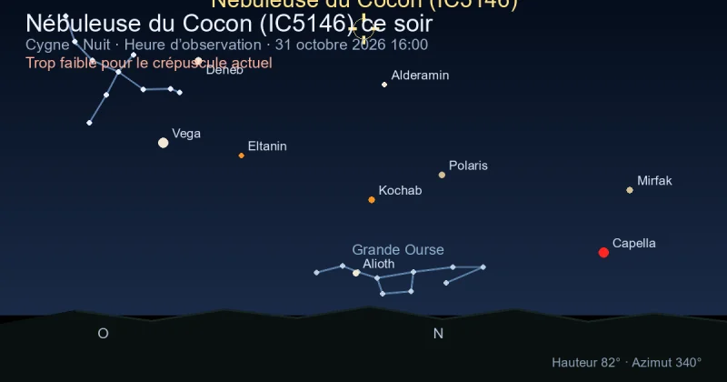 Nébuleuse du Cocon (IC5146) ce soir